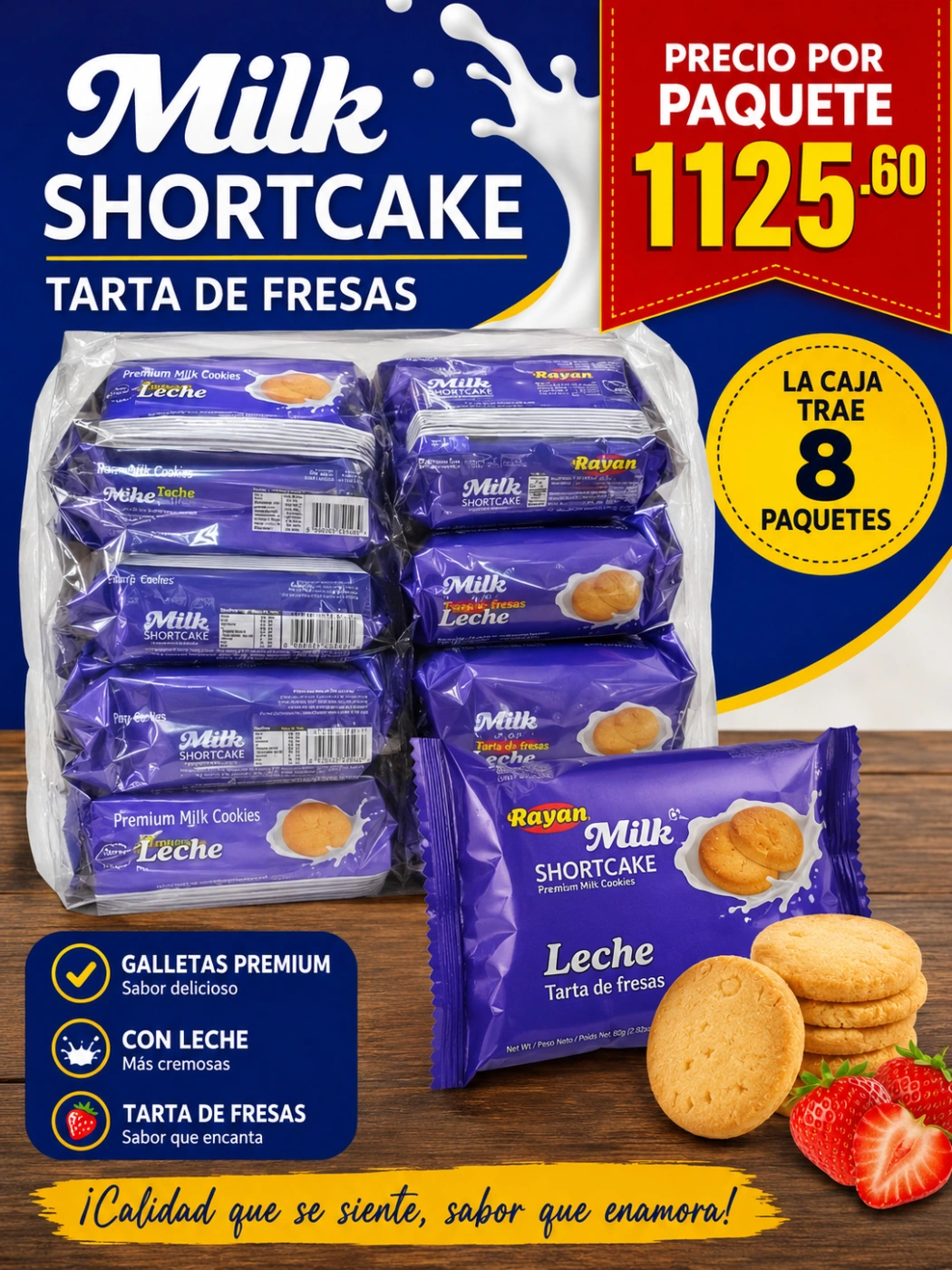 GALLETAS MILK RAYAN CAJA